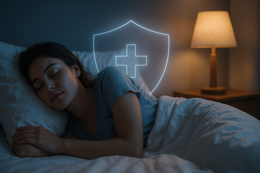 Woman sound asleep in bed
